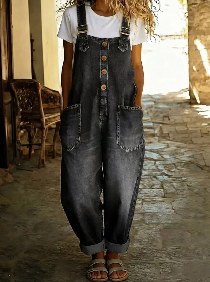 Juul | Denim Jumpsuit with Adjustable Straps