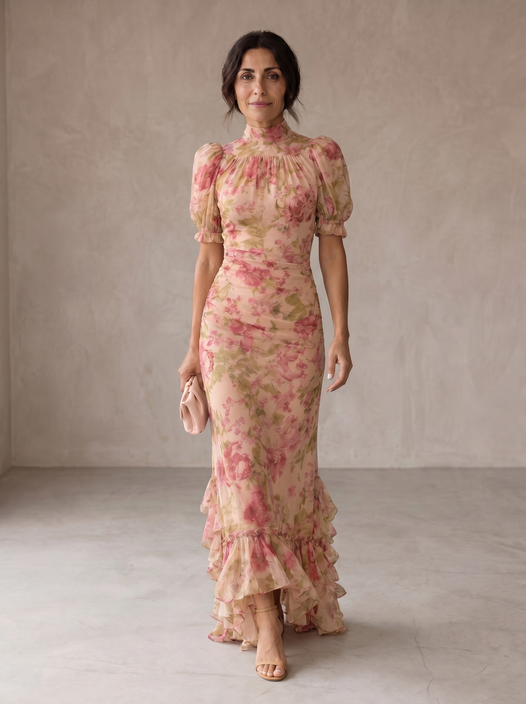 Maisie | Floral Chiffon Long Dress