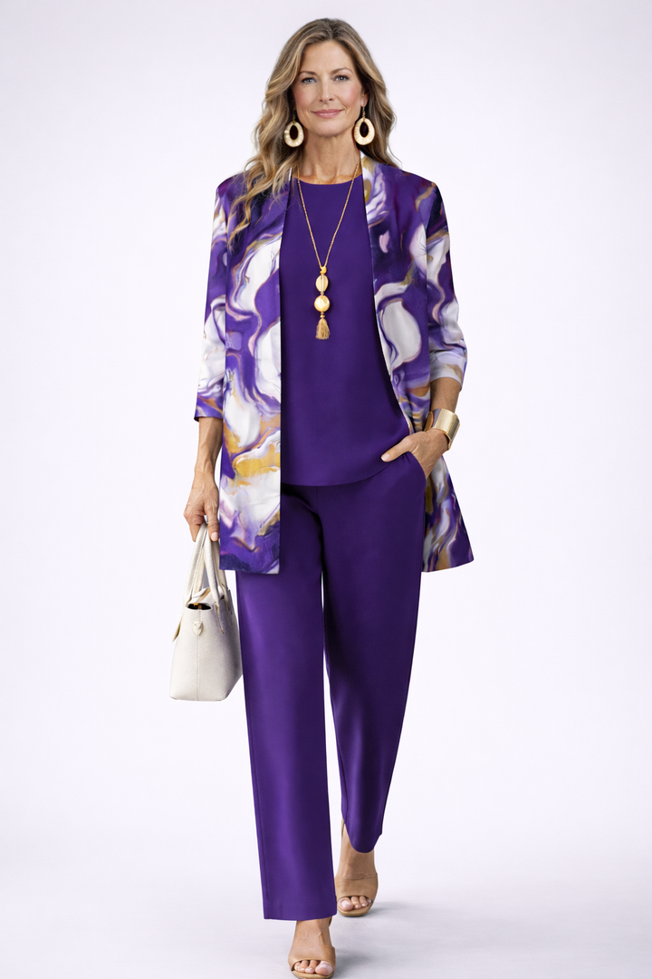 Gavina | Purple Three-Piece Set