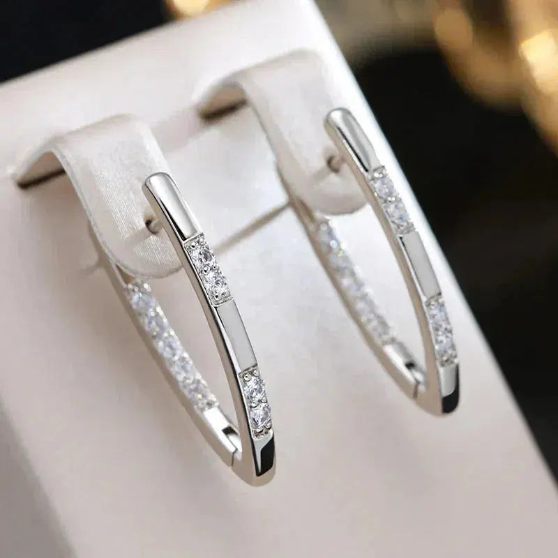 Refined Zirconia Stone Earrings
