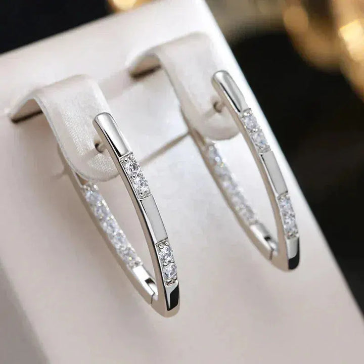 Refined Zirconia Stone Earrings