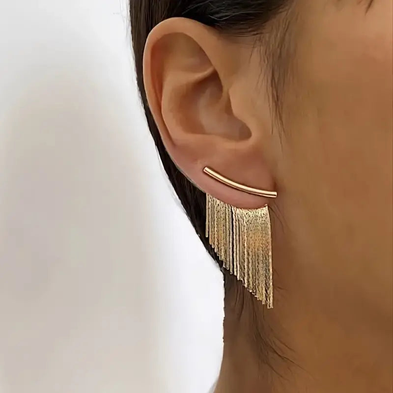 Vintage Earrings with Gold Charms