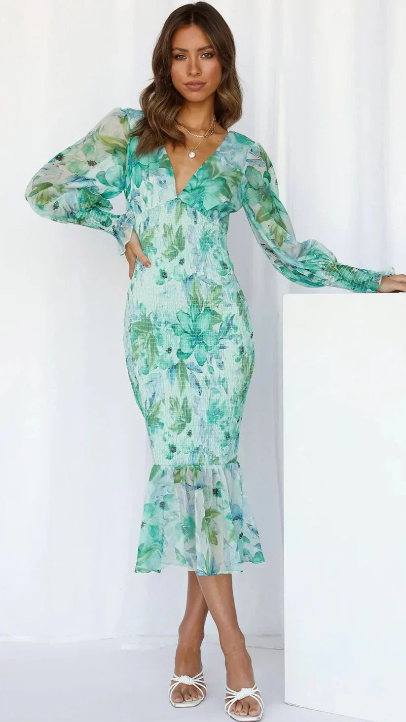 Julia™ | Women's Wedding Guest Floral Dress Evening