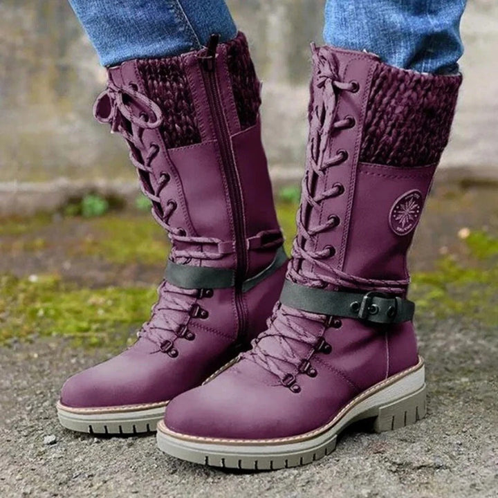 Cath™ | Women’s Knee-High Boots – Lace-Up Front