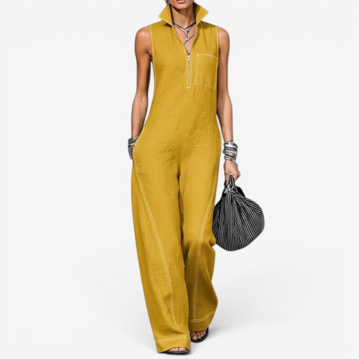 Tanya™ Sleeveless Jumpsuit with Zip
