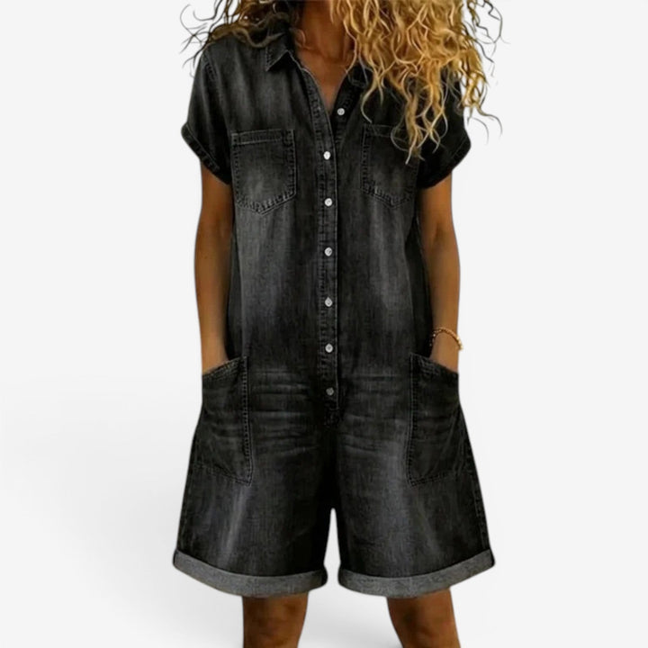 Isabella™ Short Denim Jumpsuit