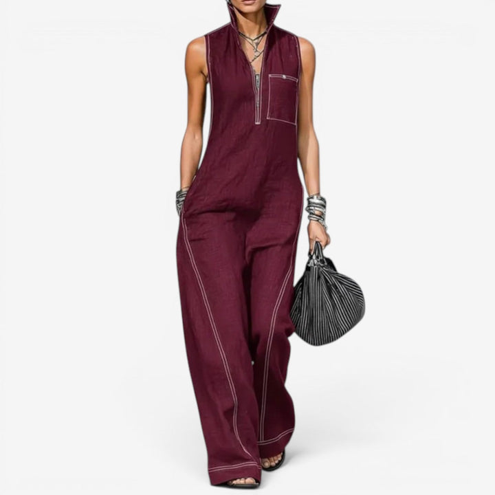 Tanya™ Sleeveless Jumpsuit with Zip