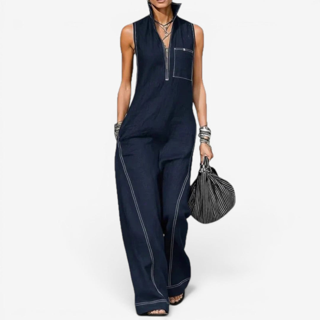 Tanya™ Sleeveless Jumpsuit with Zip