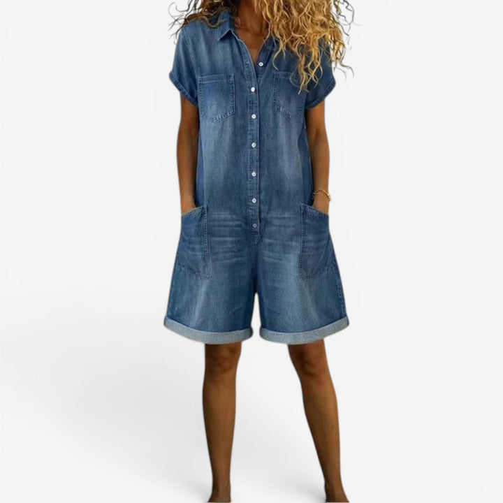 Isabella™ Short Denim Jumpsuit