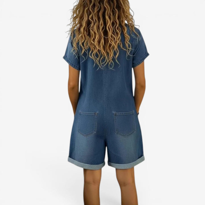 Isabella™ Short Denim Jumpsuit