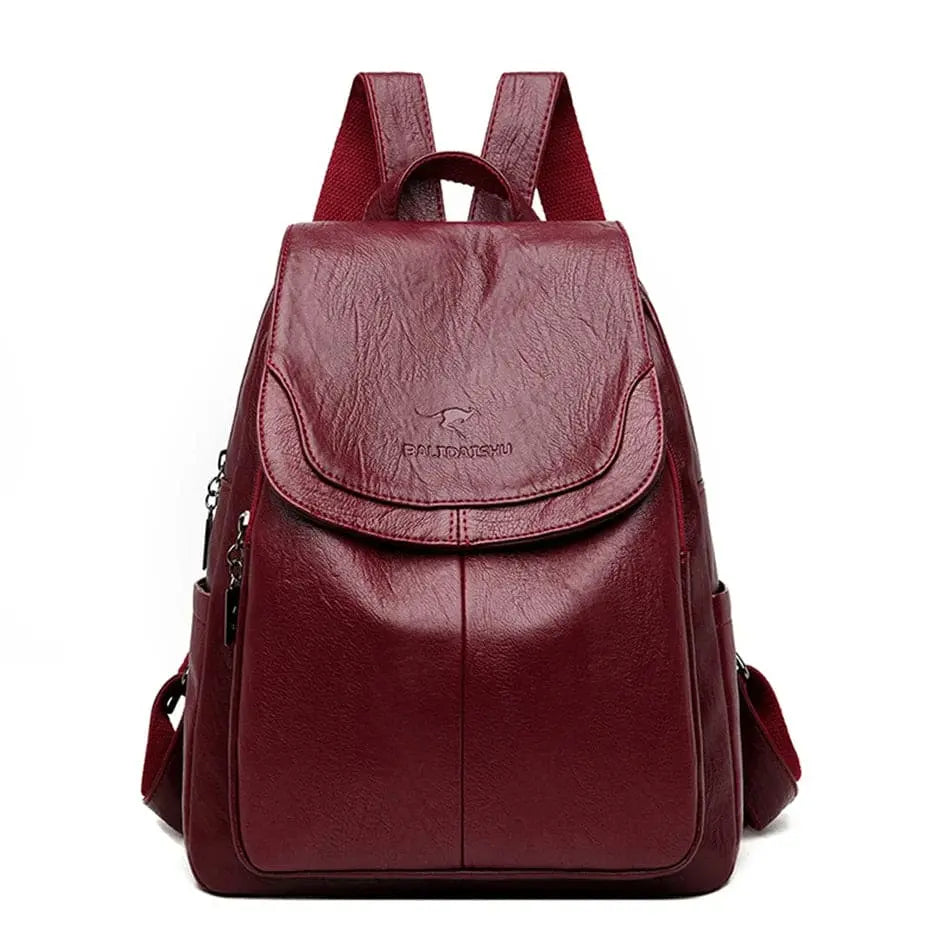 Maya | Anti-Theft Leather Backpack