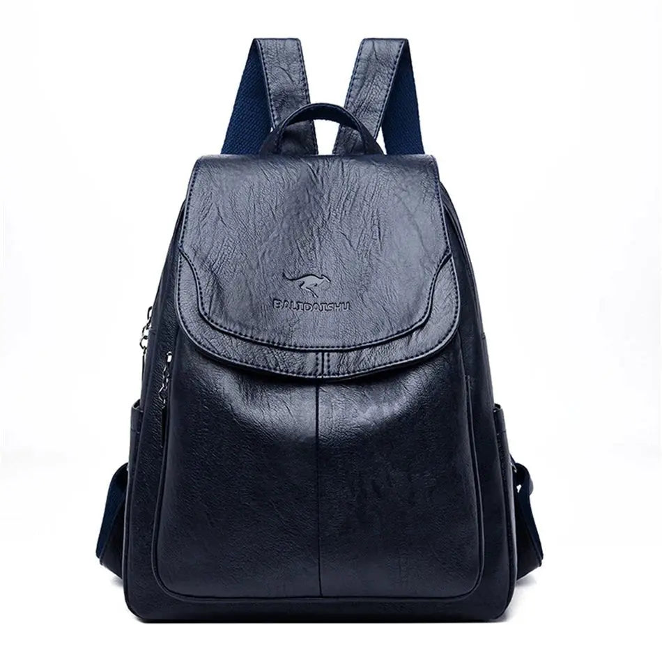 Maya | Anti-Theft Leather Backpack