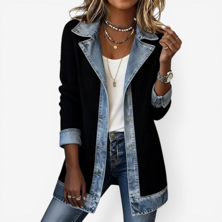 Relaxed Denim Jacket – Black