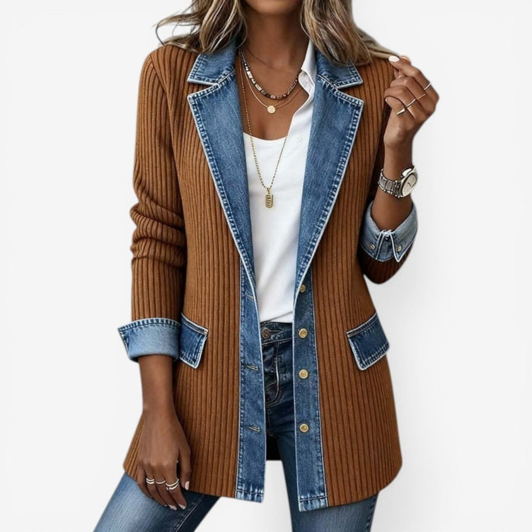 Relaxed Denim Jacket – Khaki