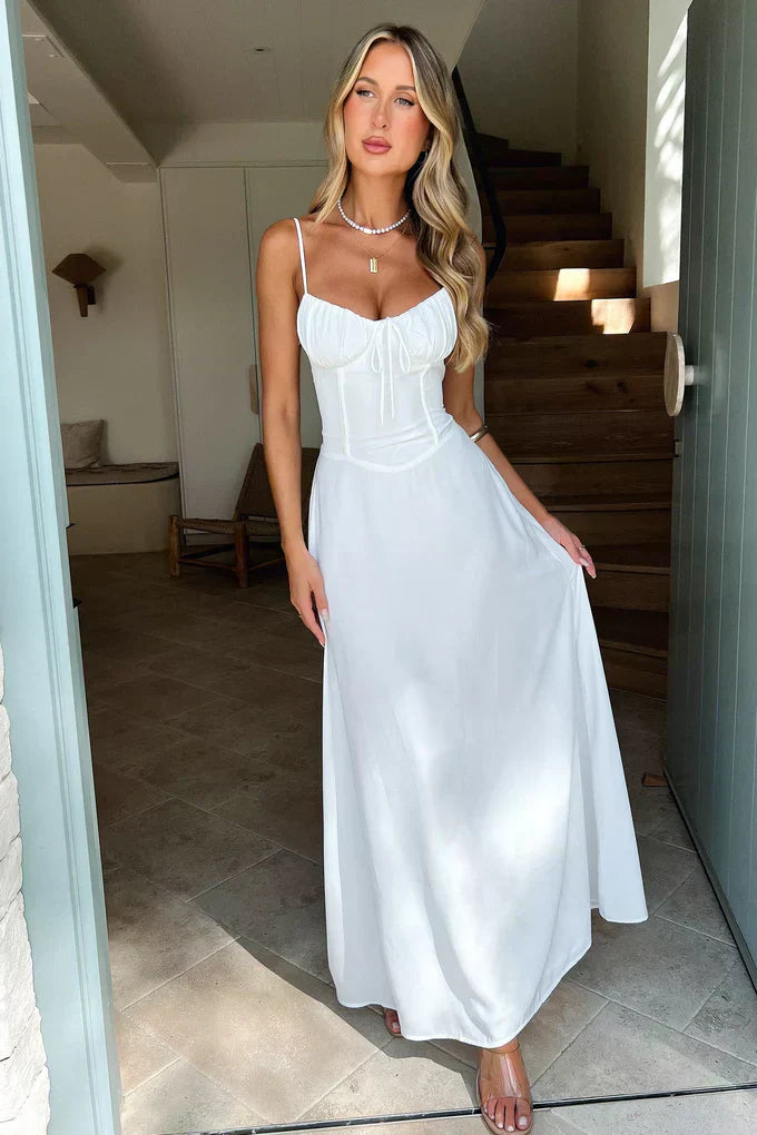 Valentina™ | Women's Wedding Guest Spaghetti Strap Wrap Maxi Dress Evening