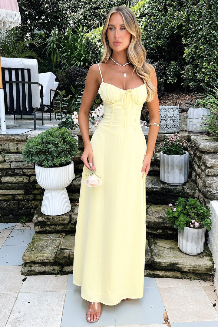 Valentina™ | Women's Wedding Guest Spaghetti Strap Wrap Maxi Dress Evening