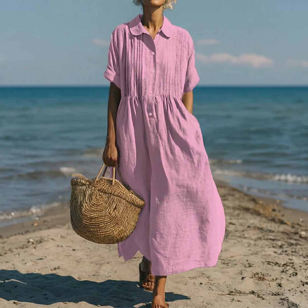 Sienna™ | Elegant Linen Dress
