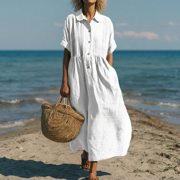 Sienna™ | Elegant Linen Dress