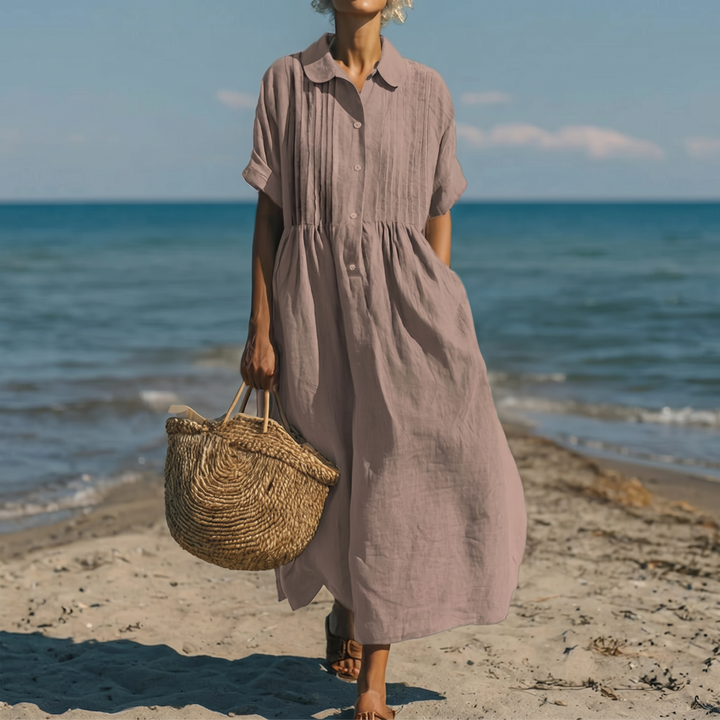 Sienna™ | Elegant Linen Dress