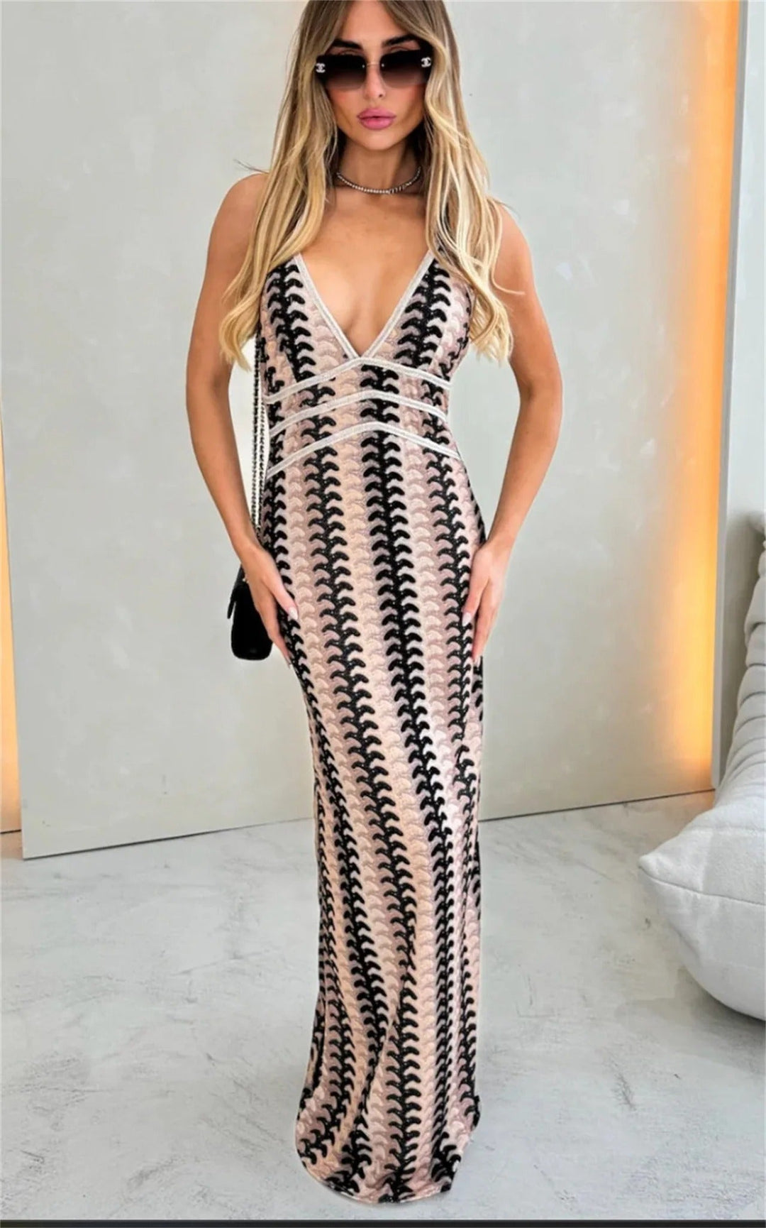 Iris™ | Women's Wedding Guest Crochet Draped Dress for Beach Wedding