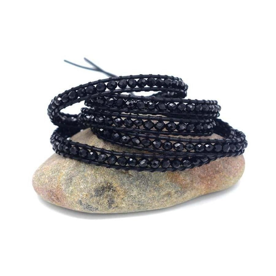 Lottie | Midnight Black Crystal Wrap