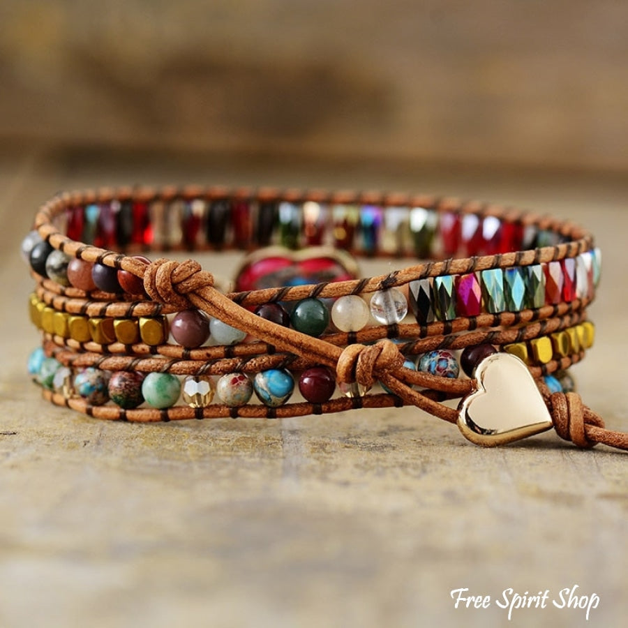 Flora | Mixed Beads & Red Heart