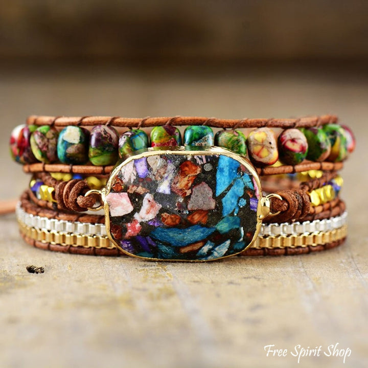 Opal | Multi-color Imperial Jasper & Chain