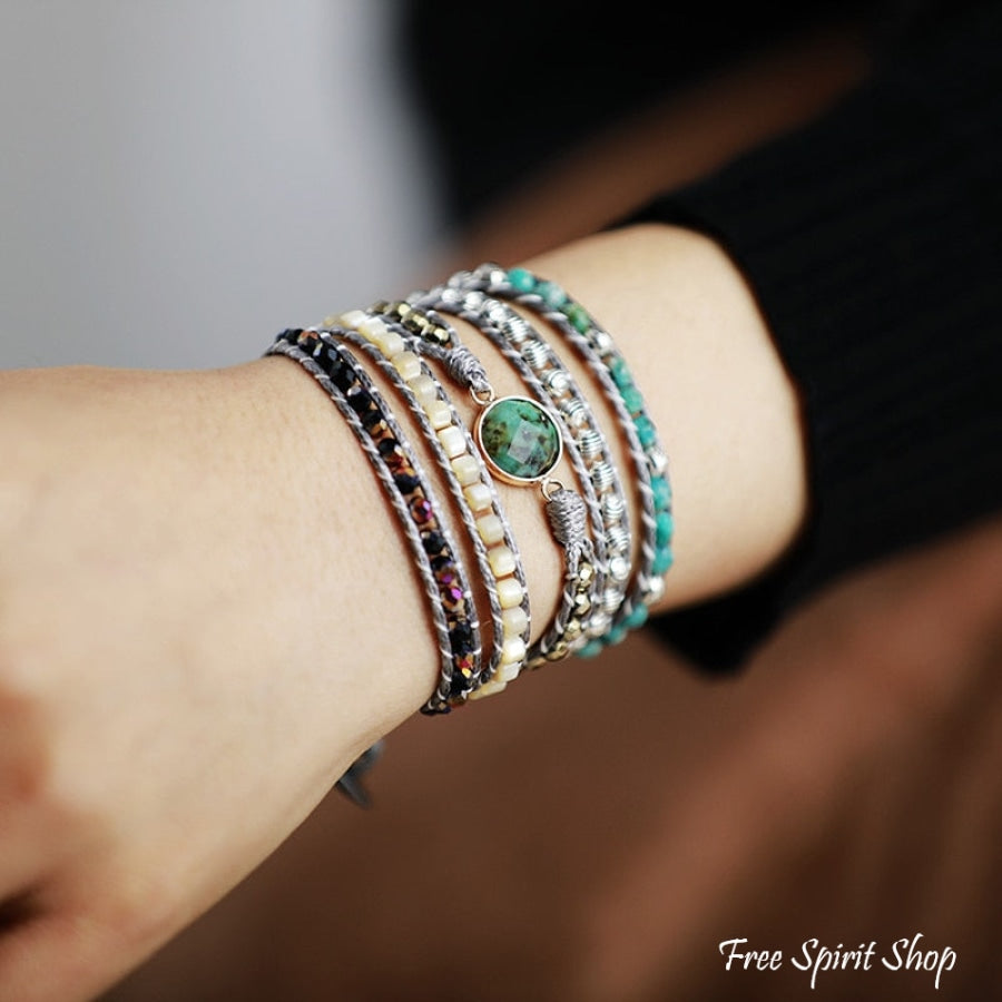 Fern | African Turquoise & Seashell Wrap