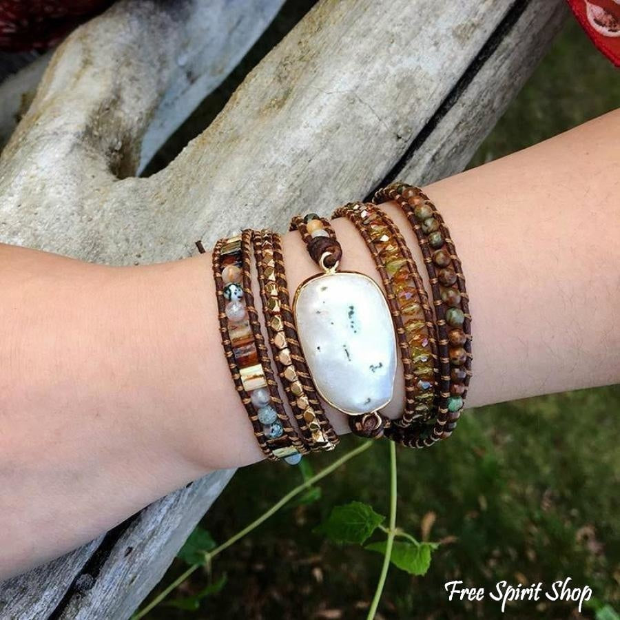 Elena | Agate Moonlight & Jasper Wrap