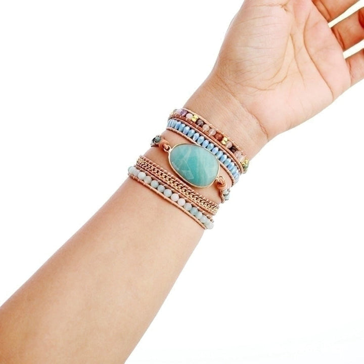 Anna | Amazonite & Gold Chain Bead