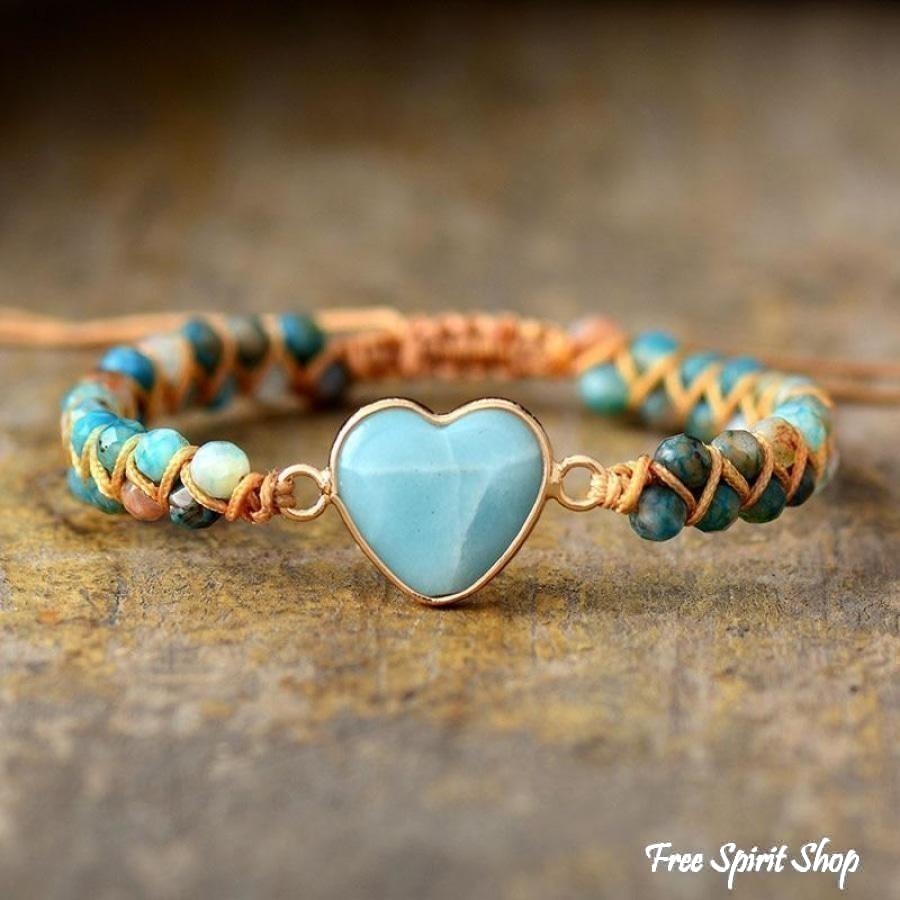 Gloria | Amazonite Heart Bead