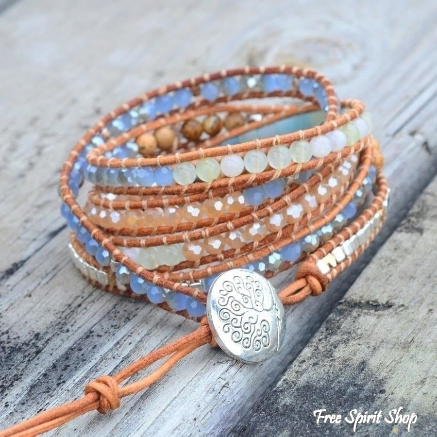 Kit | Amazonite & Jasper Leather Wrap