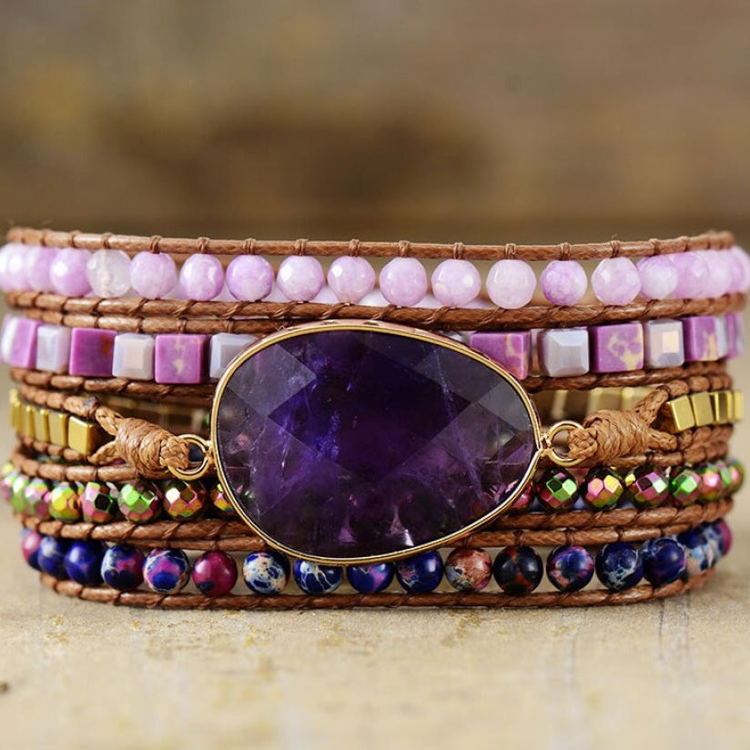 Agatha | Amethyst & Purple Quartz Wrap