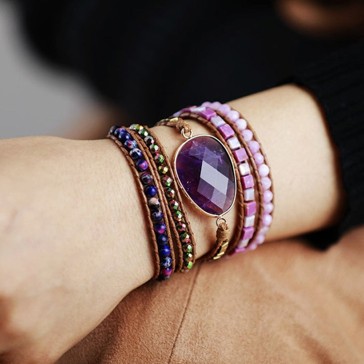 Agatha | Amethyst & Purple Quartz Wrap