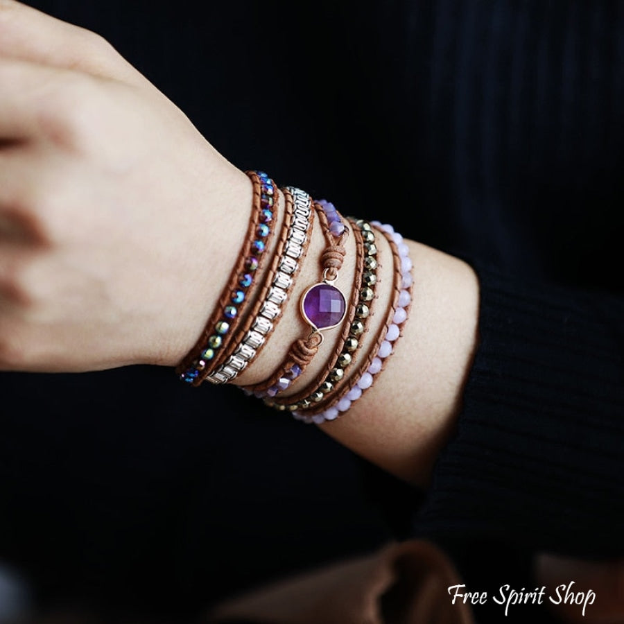 Olivia | Amethyst & Pyrite Wrap