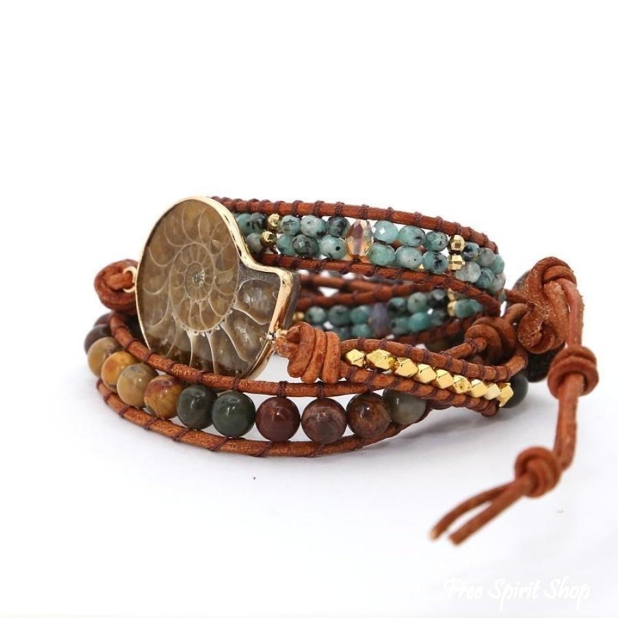 Diana | Ammonite Fossil Jasper & African