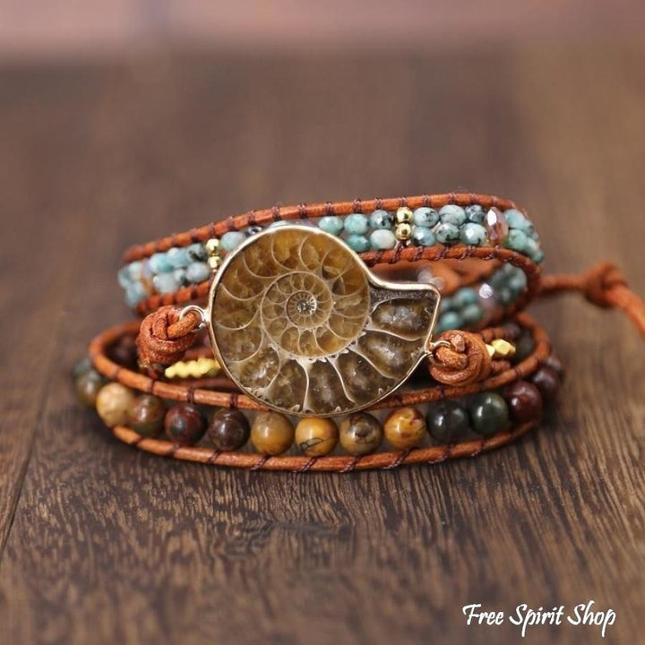 Diana | Ammonite Fossil Jasper & African