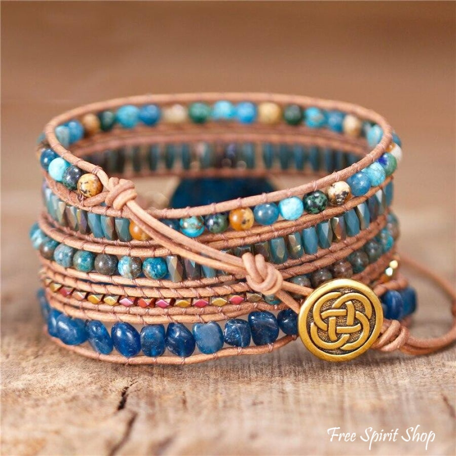 Emma | Apatite & Ocean Jasper Wrap