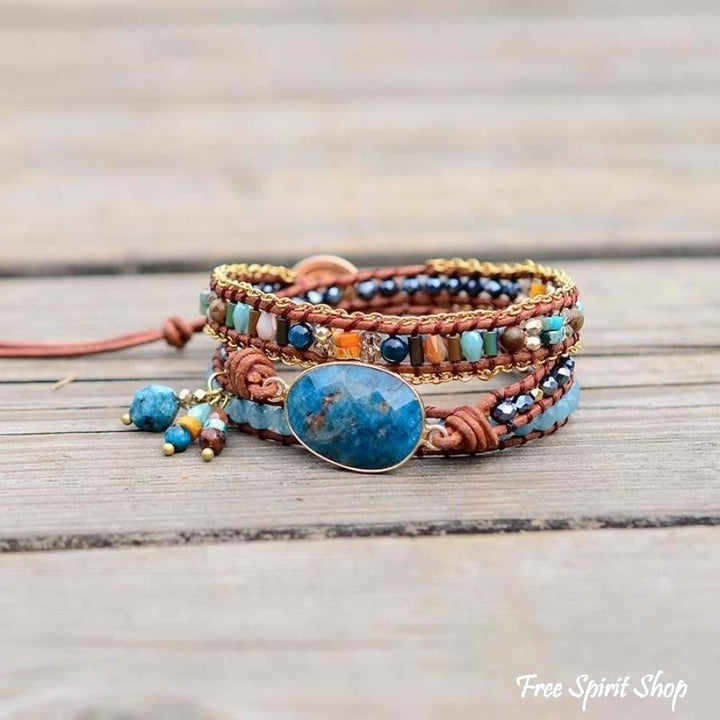 Delia | Blue Apatite Gemstone Wrap