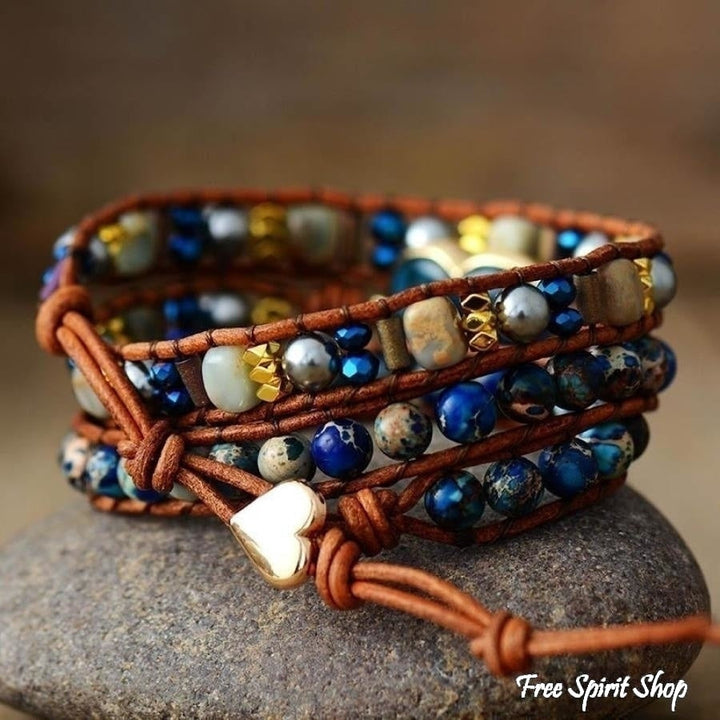 Dana | Blue Apatite Heart Wrap