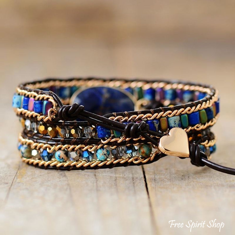 Blythe | Blue Sodalite & Jasper Wrap