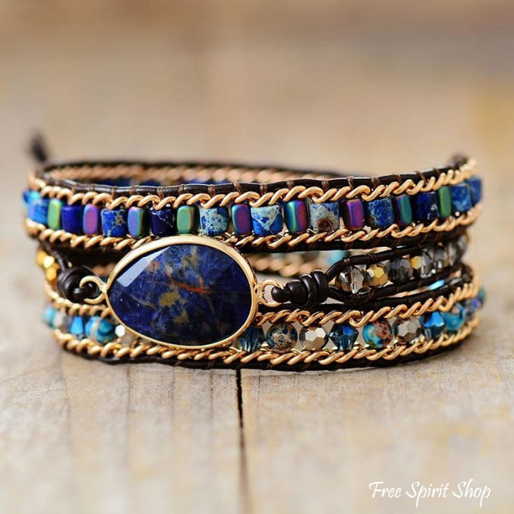 Blythe | Blue Sodalite & Jasper Wrap