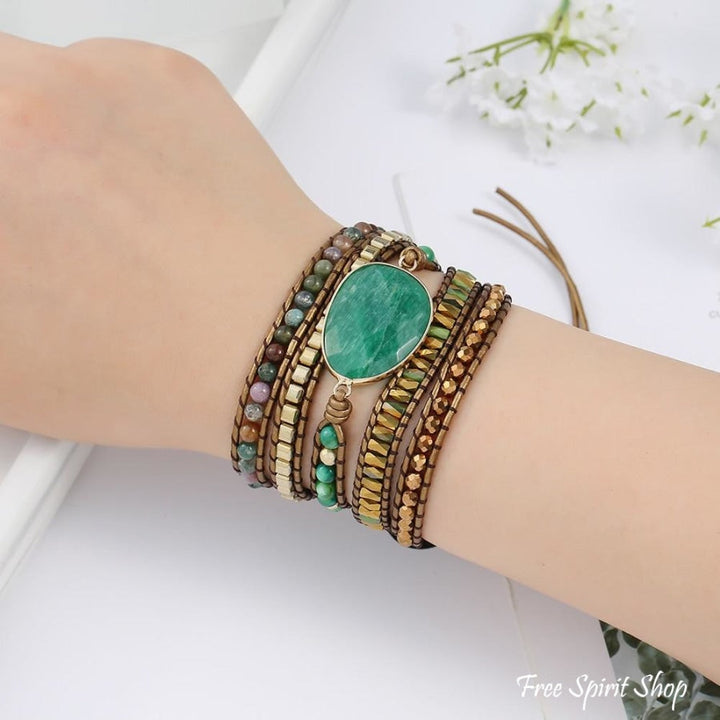 Maya | Green Aventurine & Indian Agate