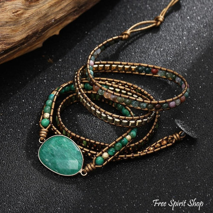 Maya | Green Aventurine & Indian Agate