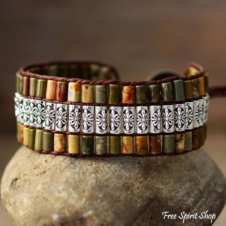 Briar | Green Jasper & Tibetan Bead