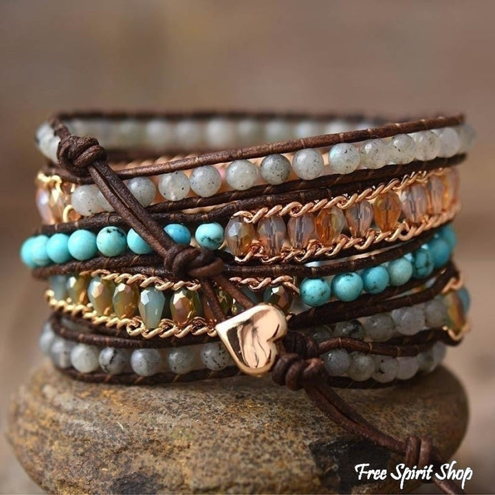 Evie | Labradorite & Gold Chain Bead
