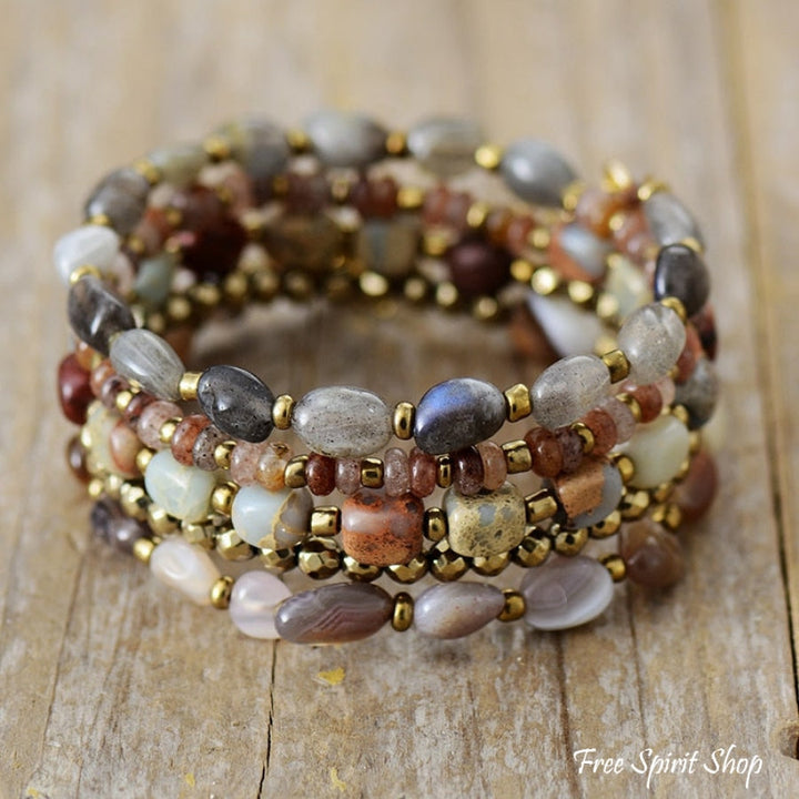 Pam | Labradorite King Jasper Botswana Agate