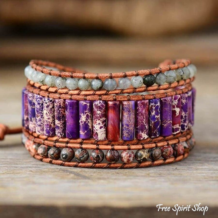 Kate | Purple Jasper & Labradorite Wrap