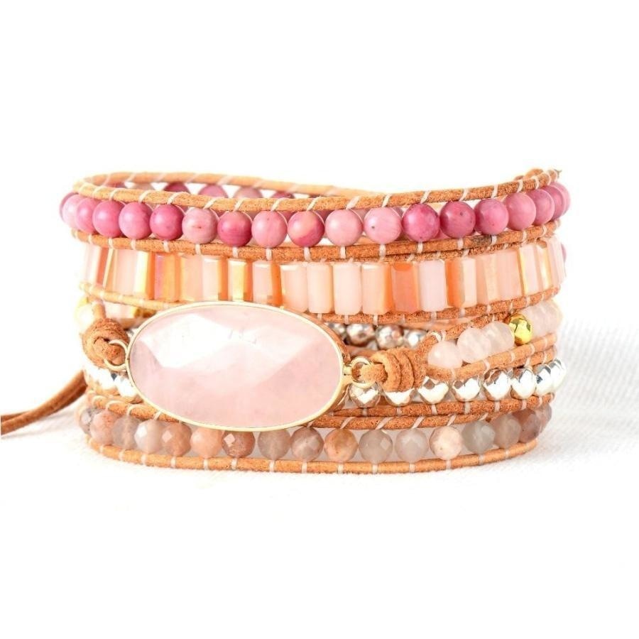 Sofia | Rose Quartz Rhodonite & Sunstone