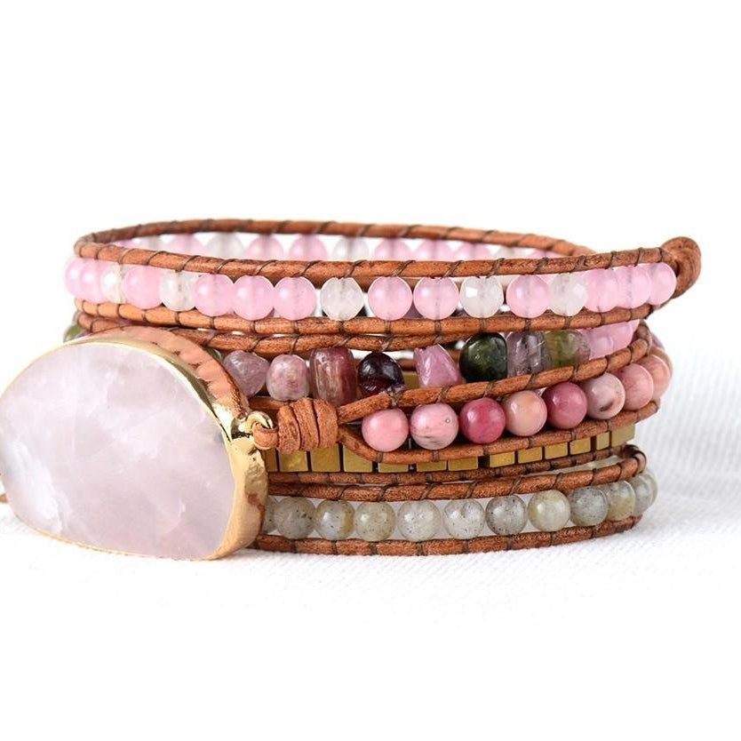 Aisha | Rose Quartz & Tourmaline Beaded